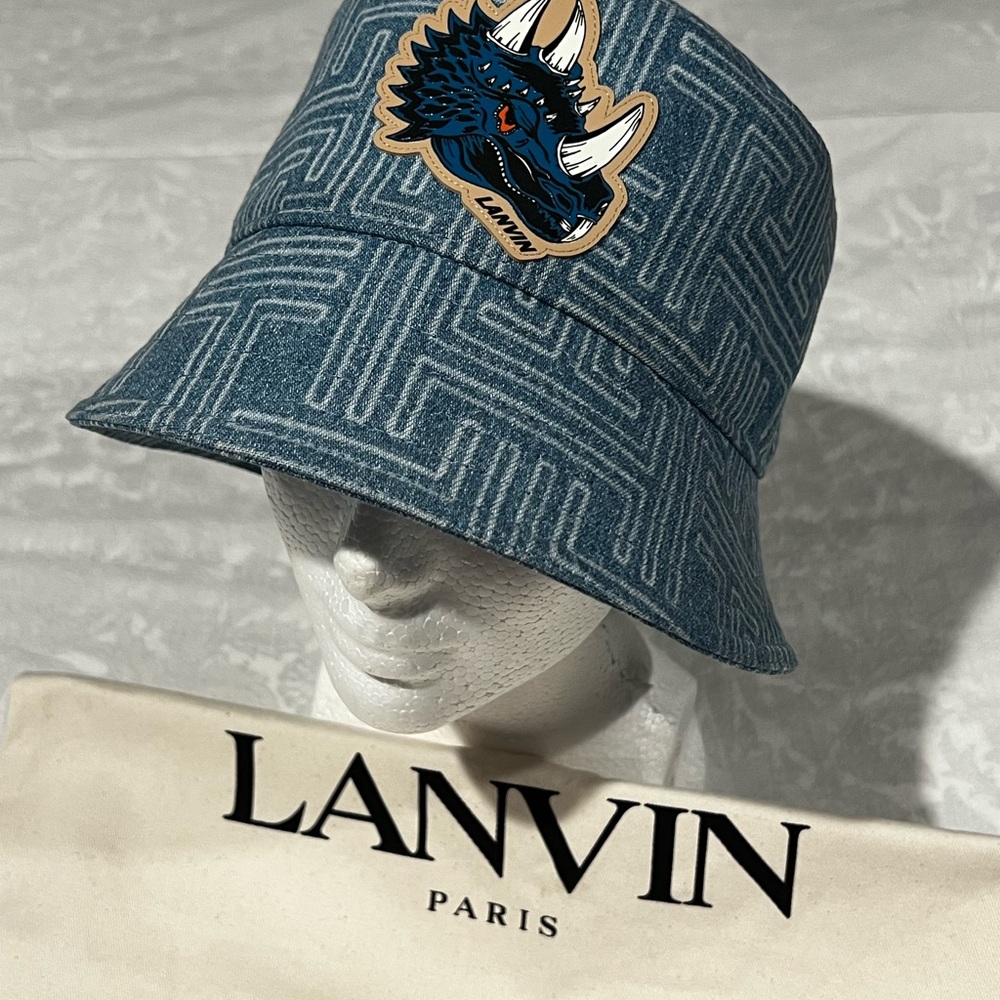 Lanvin Denim Blue Bucket Hat RARE